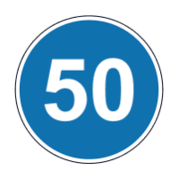Дорожній знак 4.12 — Обмеження мінімальної швидкості