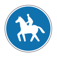 Дорожній знак 4.19 — Доріжка для вершників