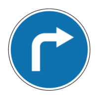 Дорожній знак 4.2 — Рух праворуч