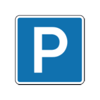 Дорожній знак 5.42.1 — Місце для стоянки (відкрита)