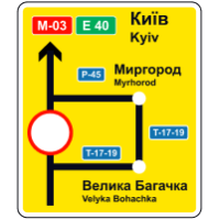 Дорожній знак 5.63 — Схема об'їзду