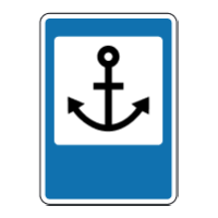 Дорожній знак 5.77 — Морський (річковий) порт чи вокзал