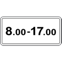 Дорожній знак 7.4.4 — Час дії (години доби)